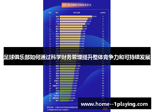 足球俱乐部如何通过科学财务管理提升整体竞争力和可持续发展